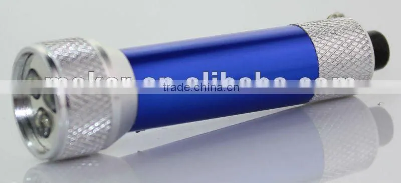 3 LED Mini Aluminum flashlight with Keychain
