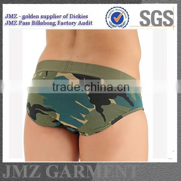 camo printing sexy boxer briefs cotton elastane hot sale men's briefs