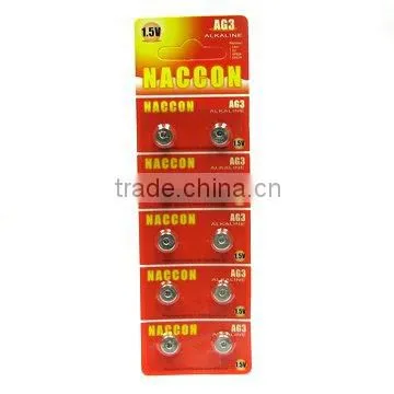 AG3 1.5v 10mAh Alkaline button cell battery ew