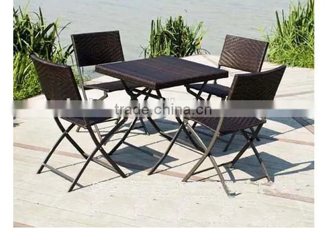 leisure garden pe rattan outdoor folding chair