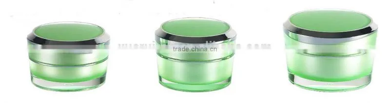 Round acrylic cosmetic jar, round jars for cosmetic