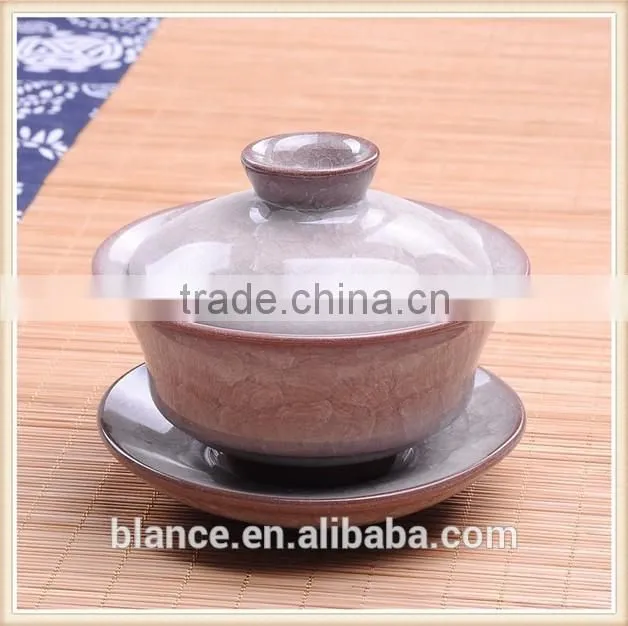crackled glaze gaiwan in different color wholesale