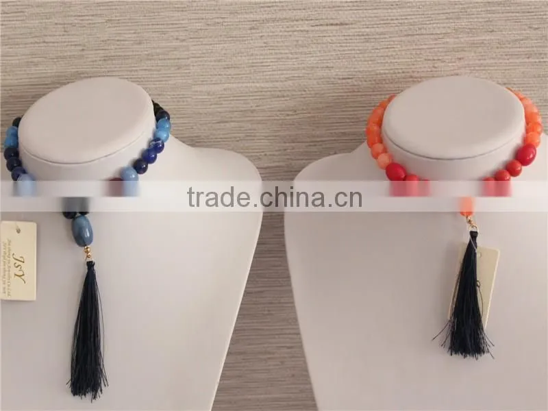 China Factory Stock Cheap Jewellery Women Necklace Arylic Bead Necklace