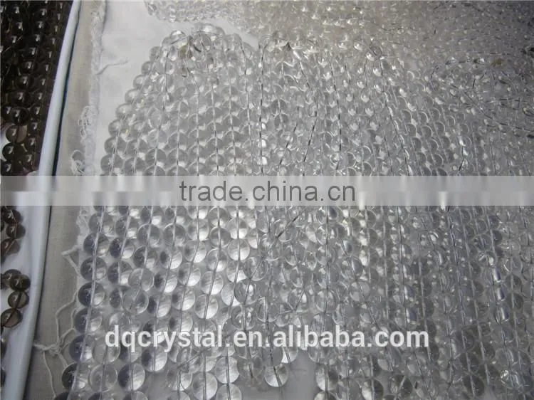 Handmade clear white crystal round beads necklace for sale