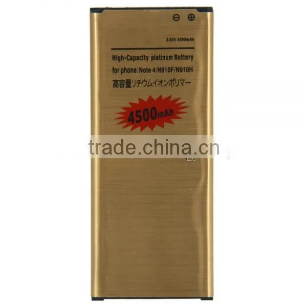 4500mAh 3.85V Rechargeable Li-ion Battery N910F N910H for Samsung Note 4 Battery Gold
