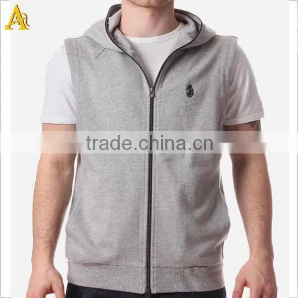 red sleeveless hoodie zip up mens sleeveless hoodie