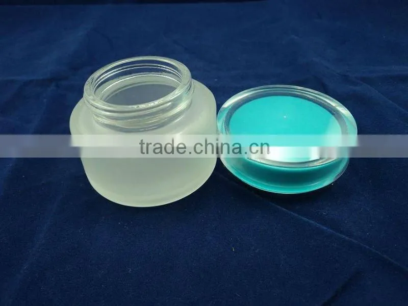 frosted glass cosmetic cream jar, cosmetic packaging