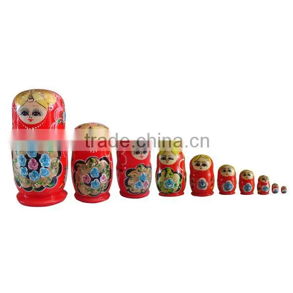 wooden painting doll,matryoshka doll wood,decor small wood doll