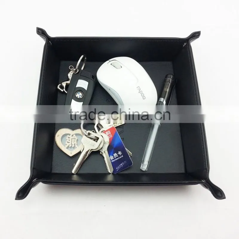 basket leather storage box