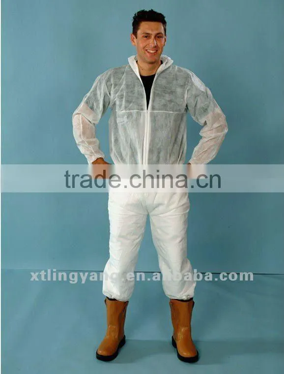 Non-woven PP white medical disposable clothing