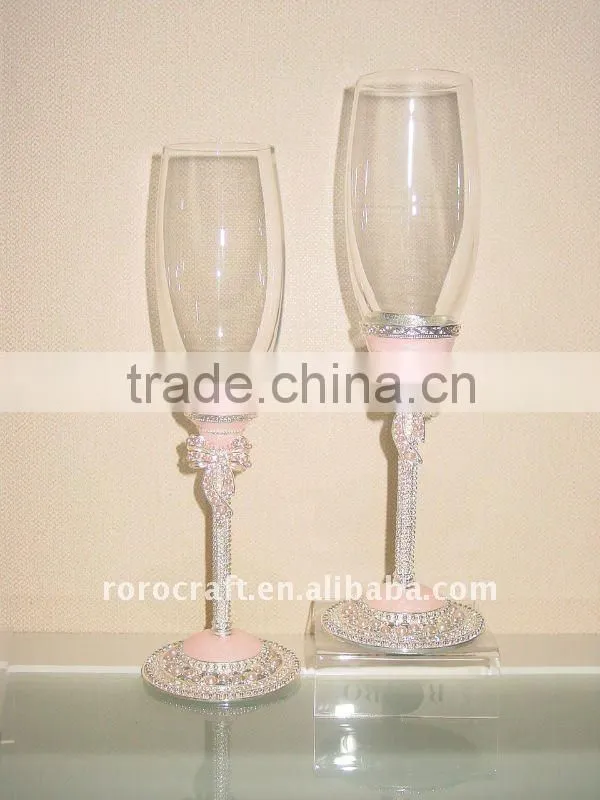 pewter gift wedding champagne glass