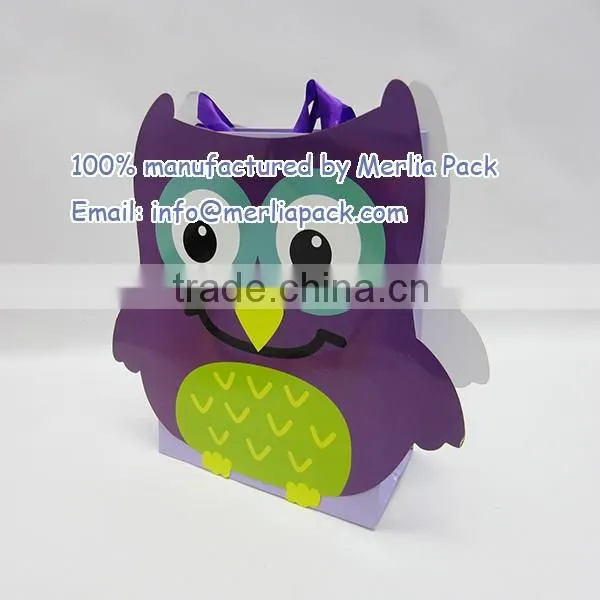 2016 Wholesale Luxury Gift Bags Merry Christmas Personalised Name Art Paper Owl Bags