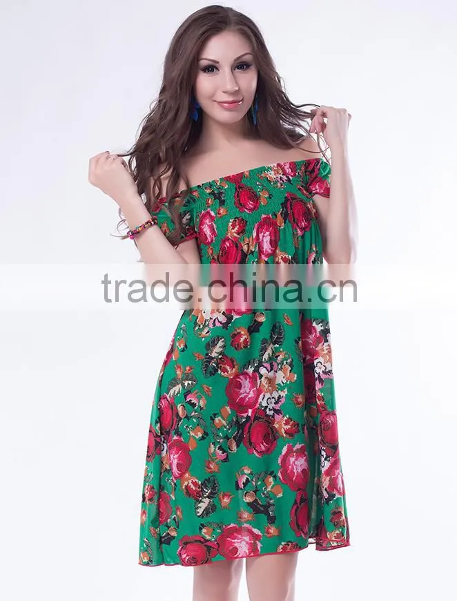 Vintage type fashion design full size mature ladies rose flower fancy dress