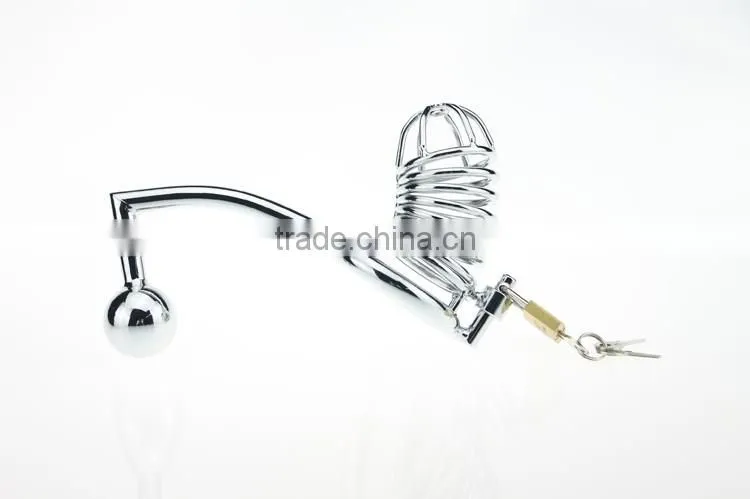 Sex Product For Men Penis Lock Ring Fittings Locking Jewelry Armoire Retractable Steel Cable Lock