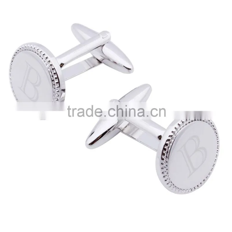 2016 wholesale letter mental cufflinks for men