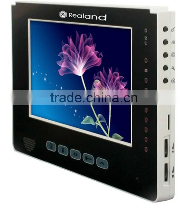 HD Camera 7'' indoor Video Intercom, TCP/IP, RS485, WANs control, biometric fingerprint video intercom access control