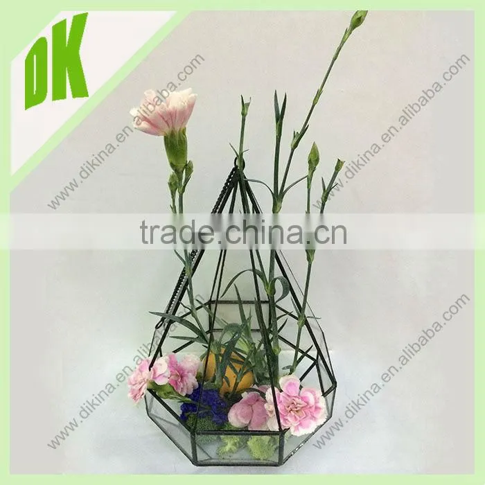 Hanging Little Geometric House Glass Terrarium # Modern Plants glass Terrarium