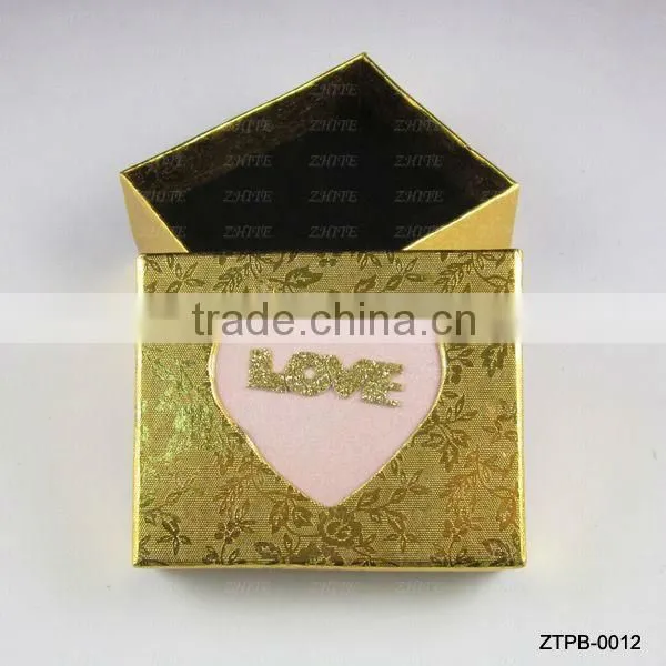 Wholesale Gold Love Heart Jewlery Gift Box ZTPB-0012