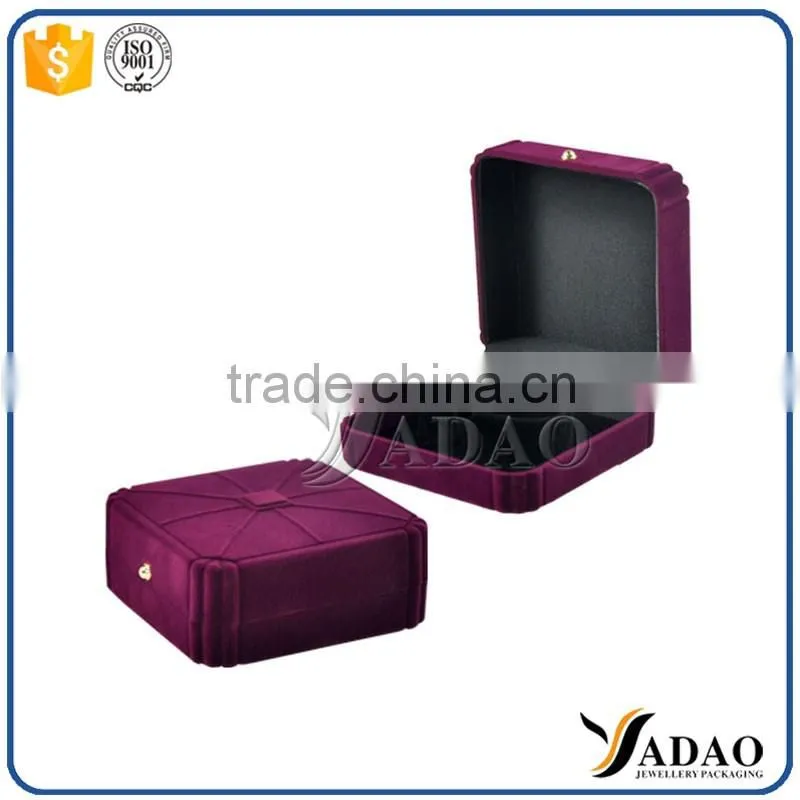 High-grade velvet small flocking jewelry gift packaging box