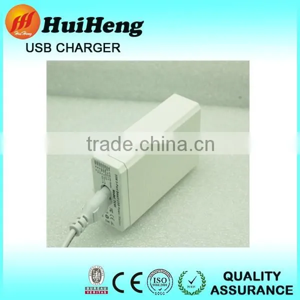 Fireproof 7A 5 port Desktop usb phone charger,eu plug chrager