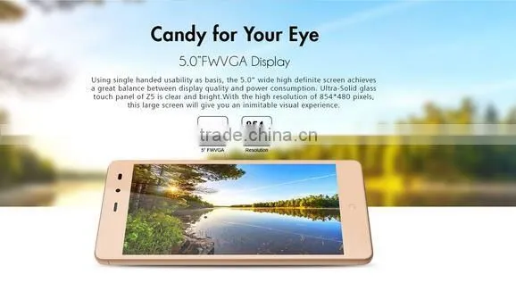 Leagoo Z5 3G Smartphone 5.0 inch Android 6.0 MTK6580 Quad Core 1.3GHz 1GB RAM 8GB ROM Dual Cameras GPS Bluetooth 4.1