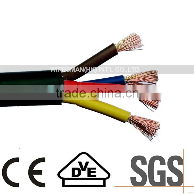 Professional pvc insulation pvc sheath copper round electric cable power cable