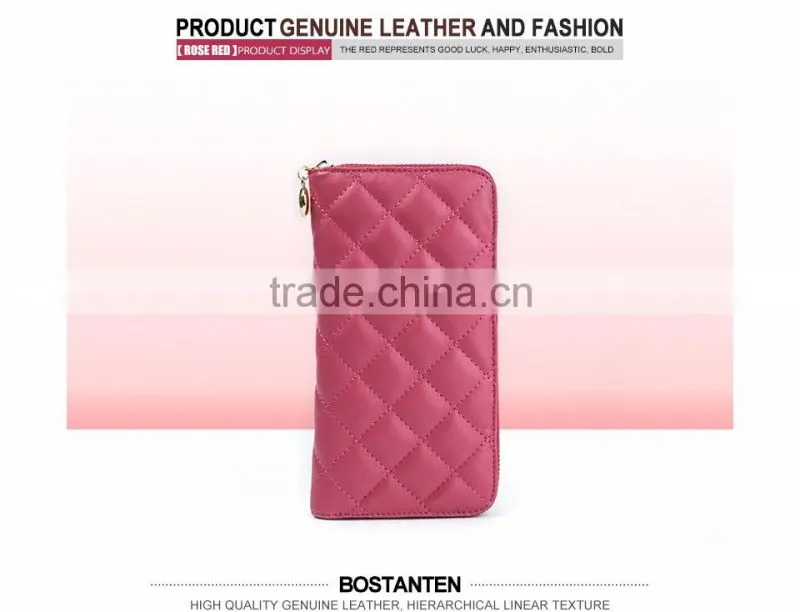 fashion plaid leather hand purse for women
