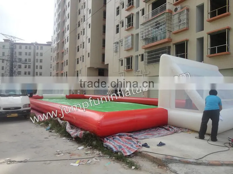 inflatable soapy soccer stadium,air tight football field