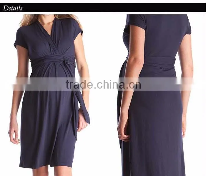 Spring summer new maternity breastfeeding rap one piece