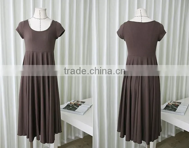 Summer Short Sleeve Slim Pregnancy Dress Wear for maternity O-neck