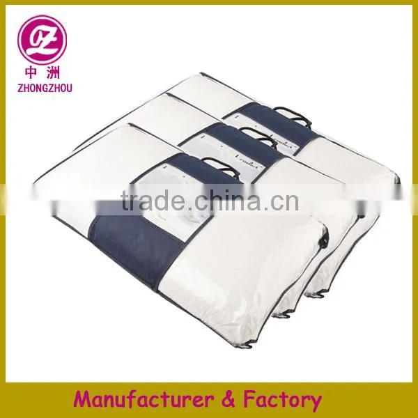 custom printed pvc clear pillow plastic bag with zipper guangzhou manufacturer