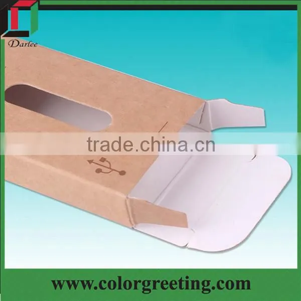hot sale high end retail foldable kraft paper earphone package box