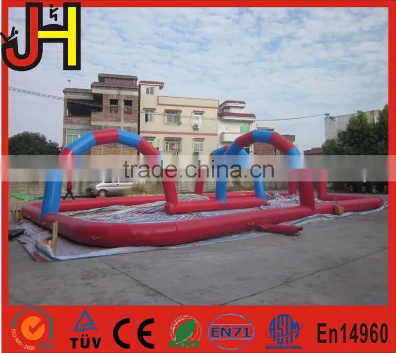 Best popular inflatable go kart track inflatable race track outdoor race track