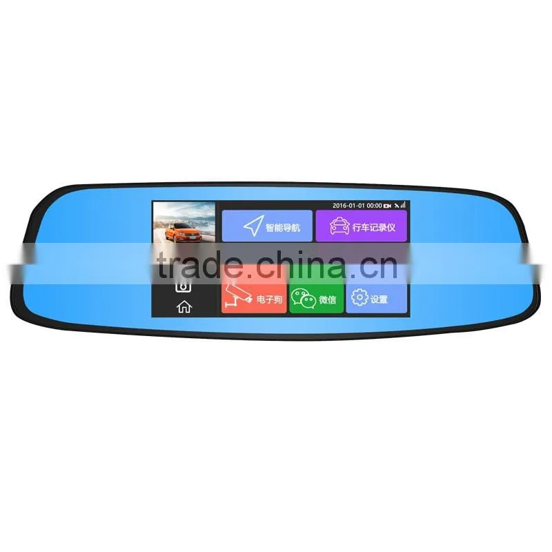 Full HD 1080P Car DVR Window Glass Mounting Rear View Mirror Monitor Car Black Box with Front View Camera 188
