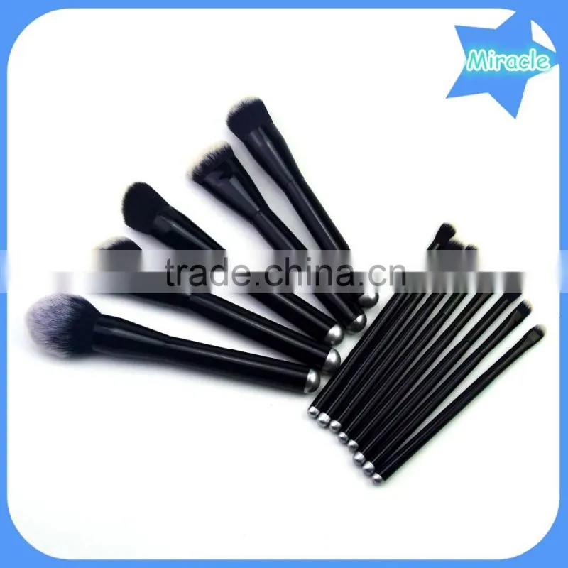 13pcs cool black wood handle private label makeup brush wholesale make up brush