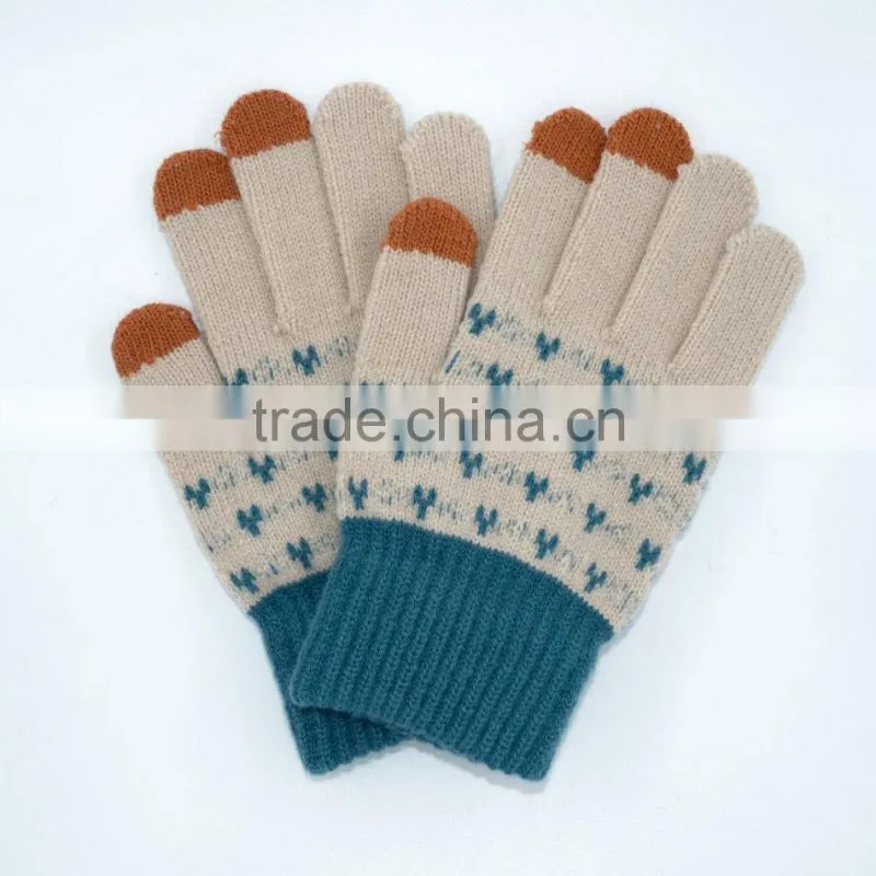 Knit Touchscreen Gloves with Conductive Fingertips for Use with All Touchscreen Electronic Devices