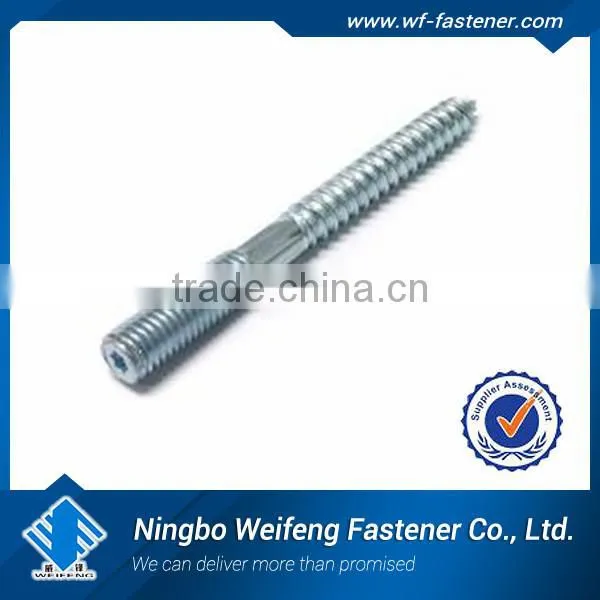Galvanized 5/16 UNC Double Head Hanger Bolts Metric,Hanger bolt/headless screws,hanger bolt