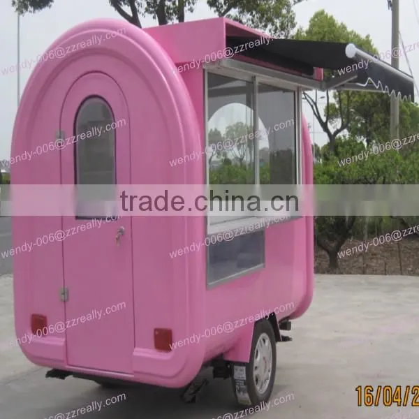 Hand push food cart for sale/food trailer/mobile food van