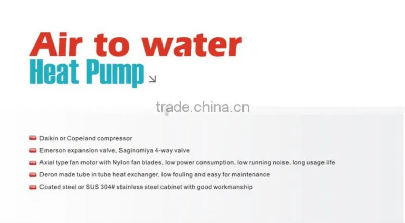 HOTSONG freestanding high cop air source heat pump 19kw hot water heater