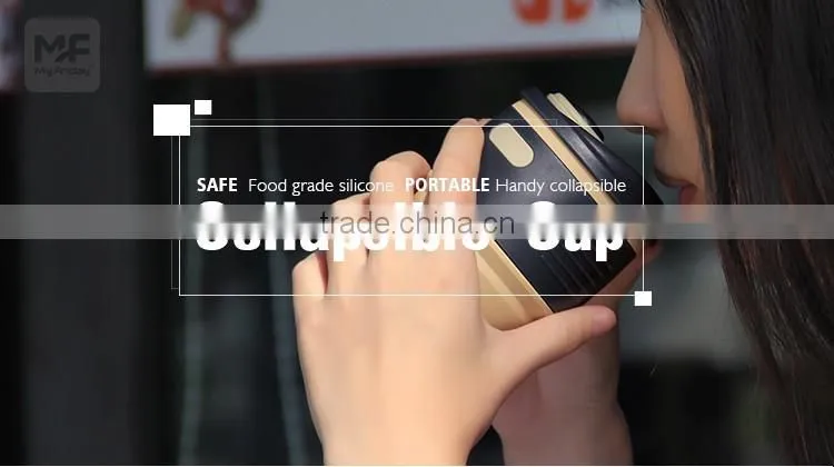 Colorful soft non-toxic collapsible silicone mugs for sublimation