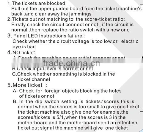 LK003M Automatic ticket dispenser, game accesories,LED ticket outlet