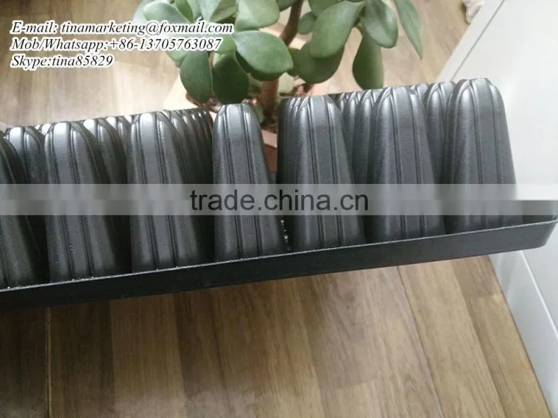 90mm Deep 72 Cells Black PS Plastic Plug Forest Nursery Seedling Planting Tray Multiple use