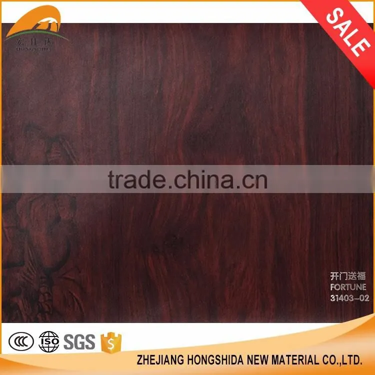 New fashion decorative pvc film covering self adhesive paper for various boards