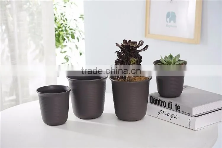 Plastic Round Resin succulent Plant Pot/Cactus Plant Pot Flower Pot