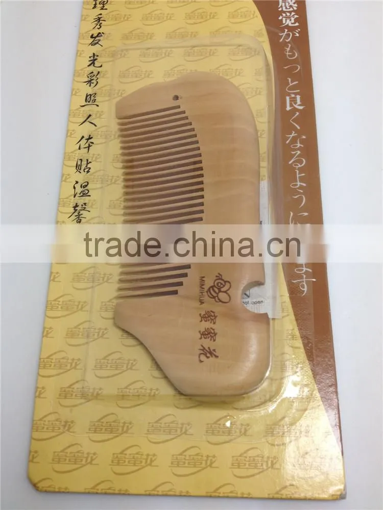 100%Nature Peach Wooden Combs 11.5*4.5