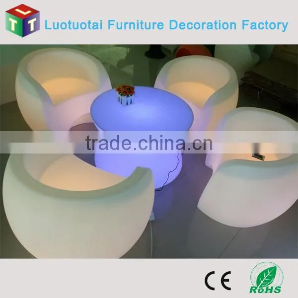 plastic illuminated RGBW color change led furniture/led chair/led sofa