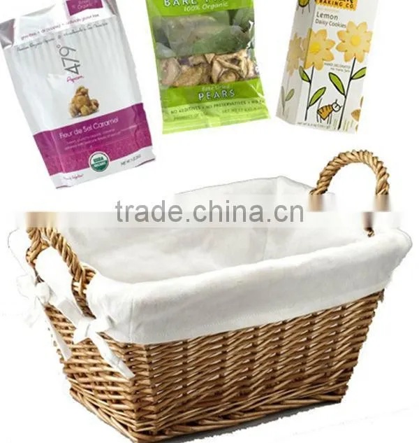 cheap wicker storage baskets White Lined storage baskets
