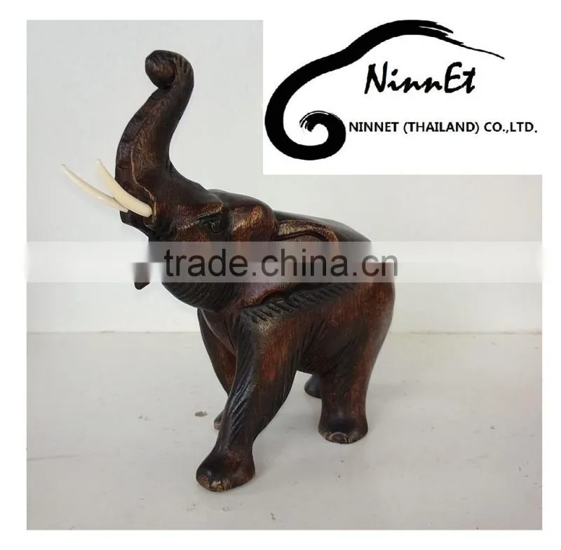 Wood Carved Elephant from Thailand