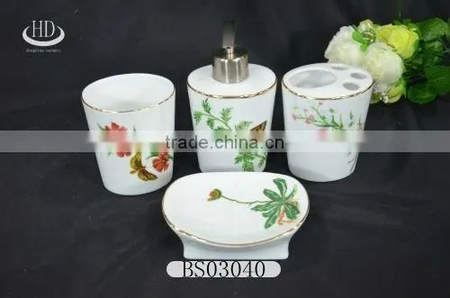golden Ceramic bathroom set