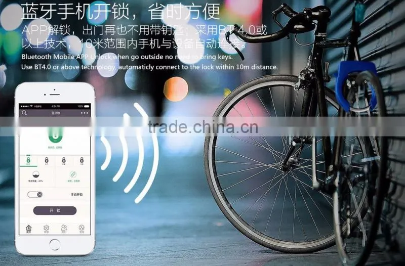 Intelligent Bluetooth Mobile Control Anti-theft Lock With Alarm, Smart Bicycle Horseshoe Lock Aluminum Alloy Waterproof